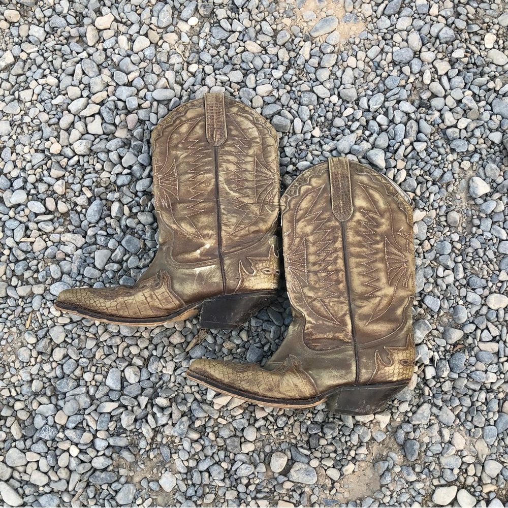Men’s Western Leather Riding Cowboy Boots Size 27 1/2 Mexico USA size Men’s 9.5